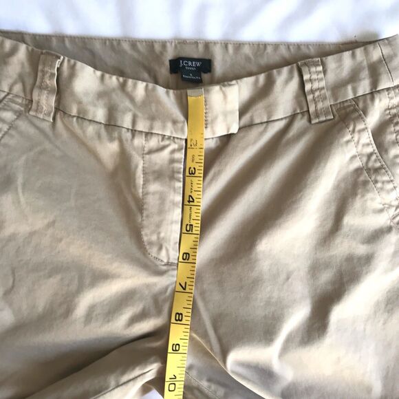 J Crew Stretch Women’s Favorite Fit Khaki Tan Brown Crop Capri Pant Size 6 - Picture 8 of 11
